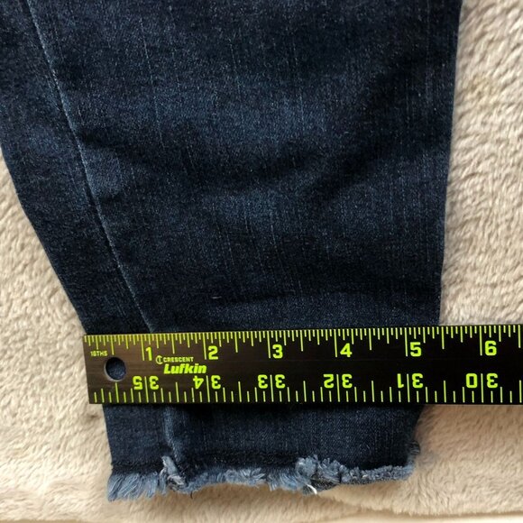 Chaps Women Jeans Size 6/28 Mid Rise Skinny Frayed Hem Blue Denim Classic Casual - Picture 7 of 16